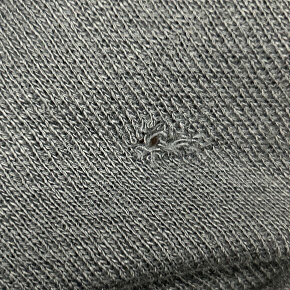 Ulla Johnson Alair Crewneck Washed Fleece Sculpted Sleeve Navy Medium **HOLE* - Picture 8 of 15